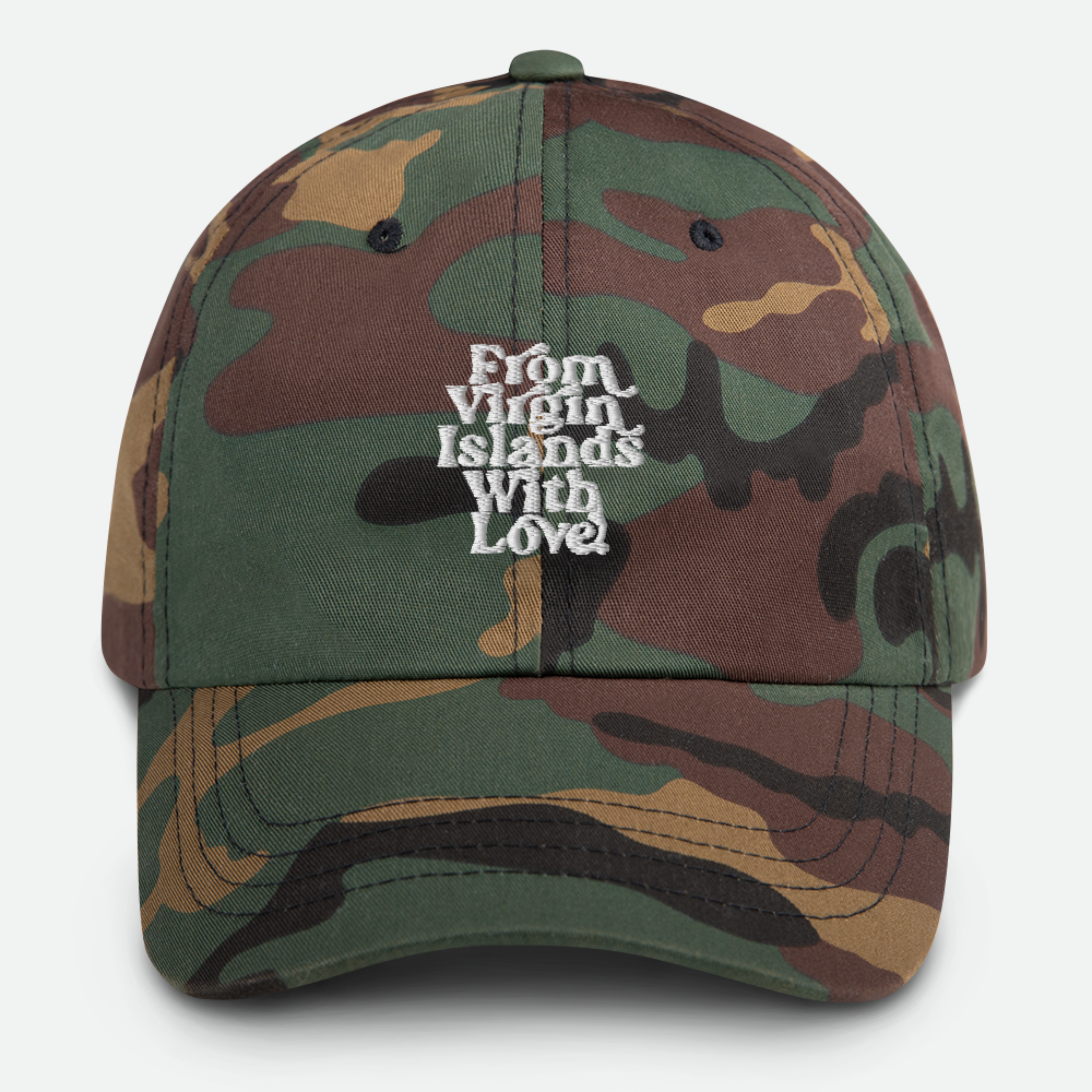 From Virgin Islands With Love (White Print) Dad hat