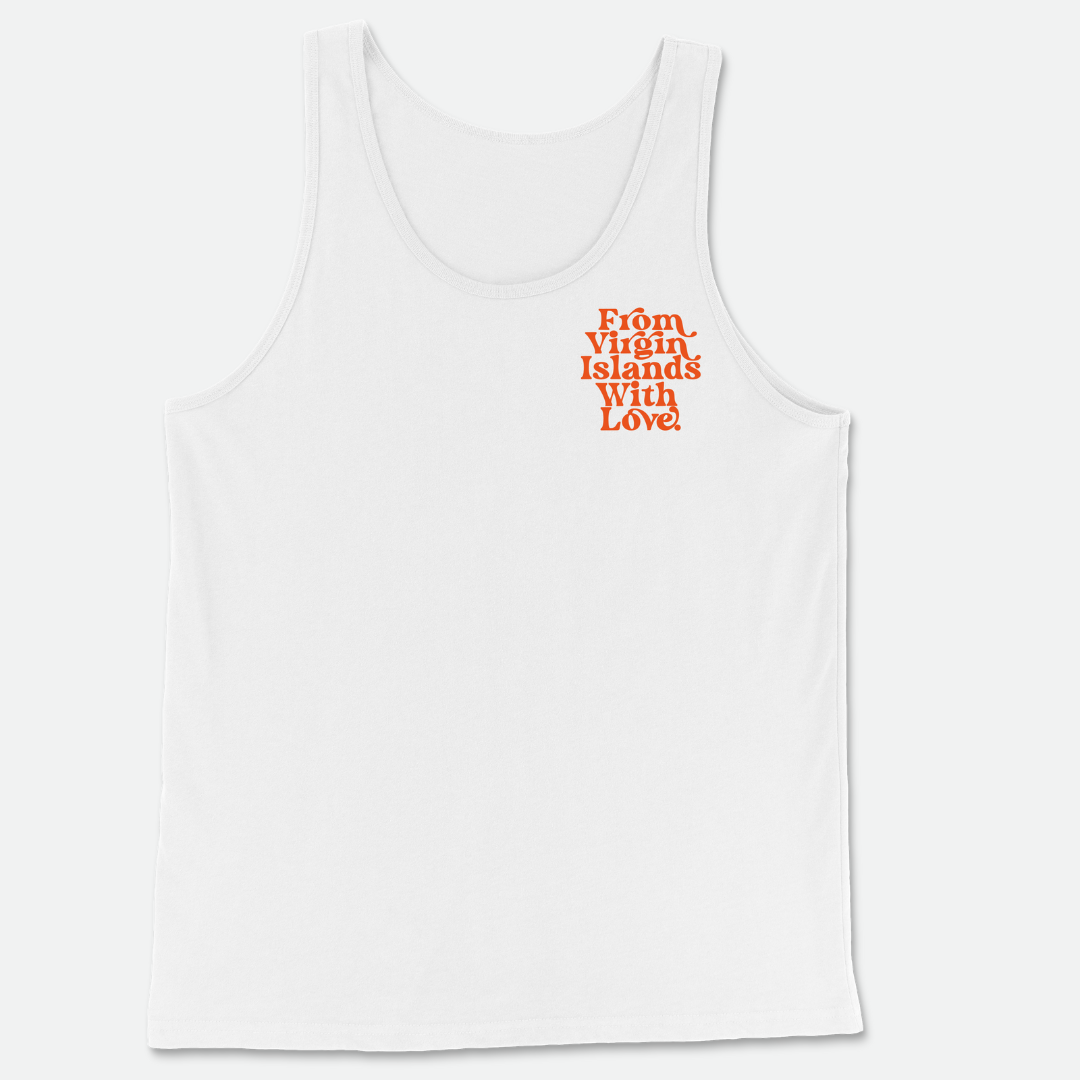 From Virgin Islands With Love Tank Top (Orange Print)