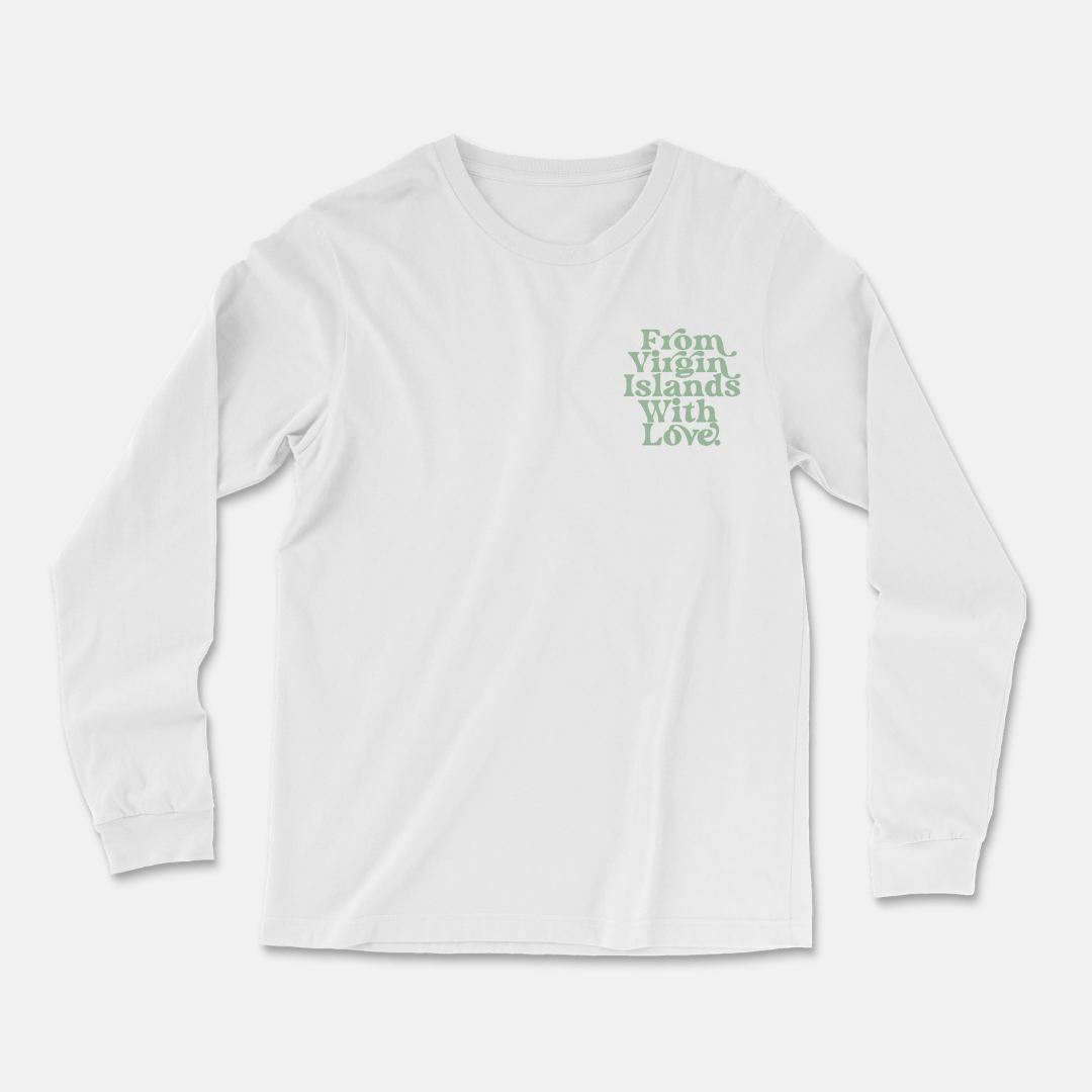 From Virgin Islands With Love Long Sleeve T-Shirt (Black Mint)