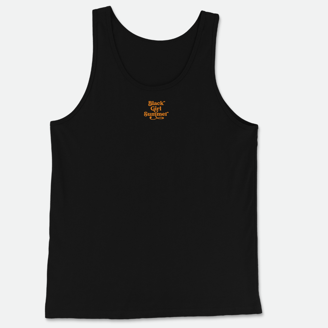 Black Girl Summer Tank Top (Black Orange)