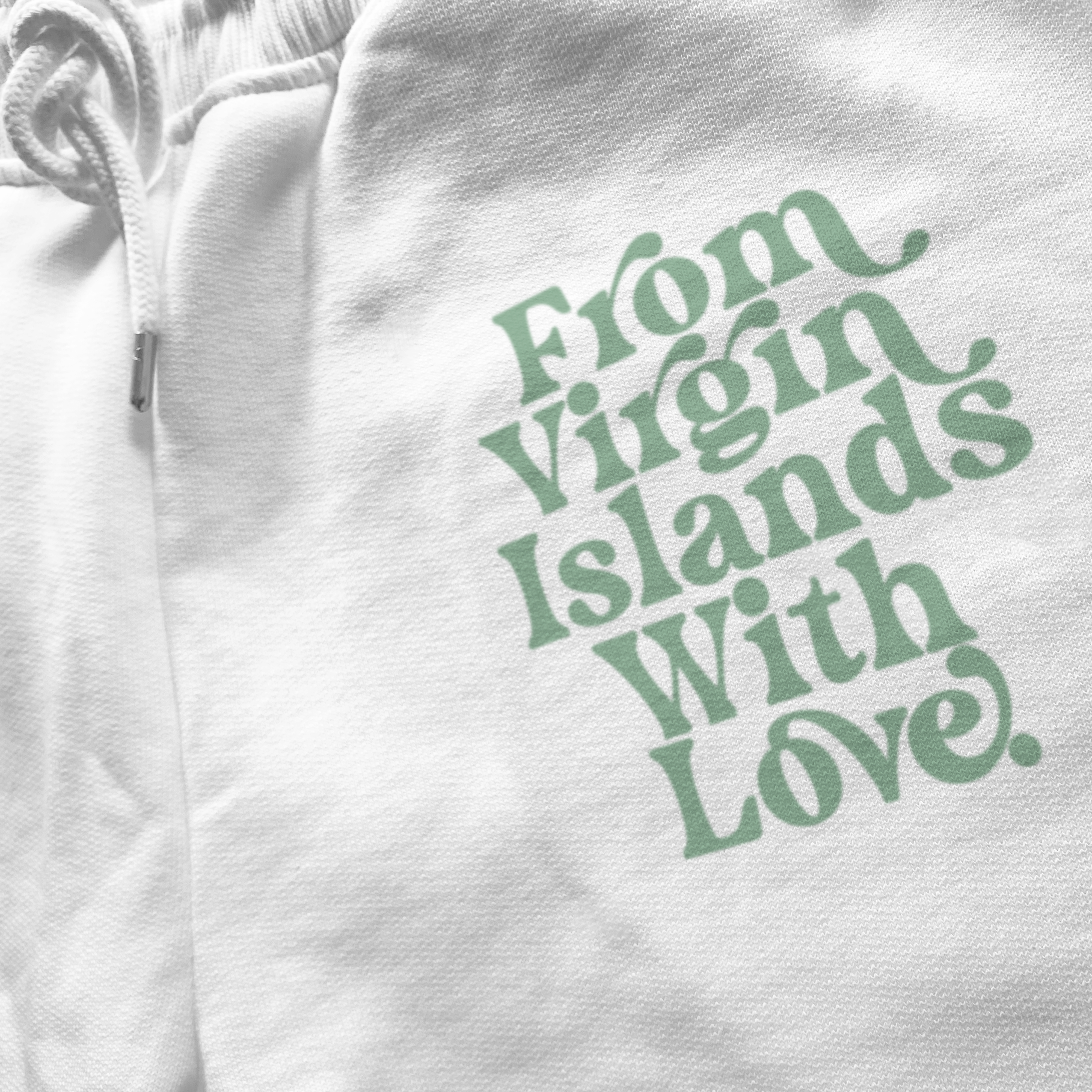 From Virgin Islands With Love Joggers (White Mint)