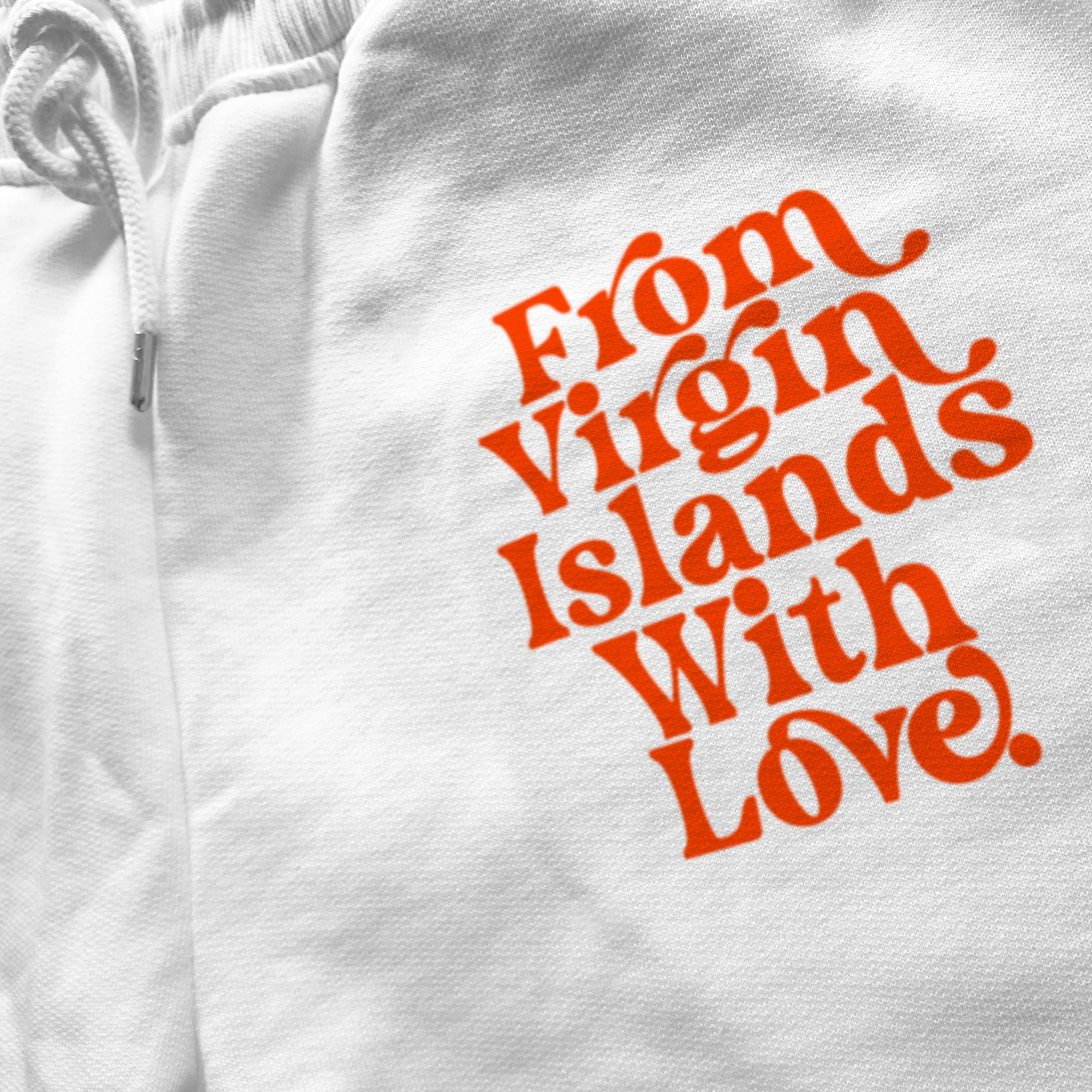 From Virgin Islands With Love Joggers (White Orange)